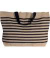 KI0228 Kimood Large Juco Bag Natural / Navy colour image